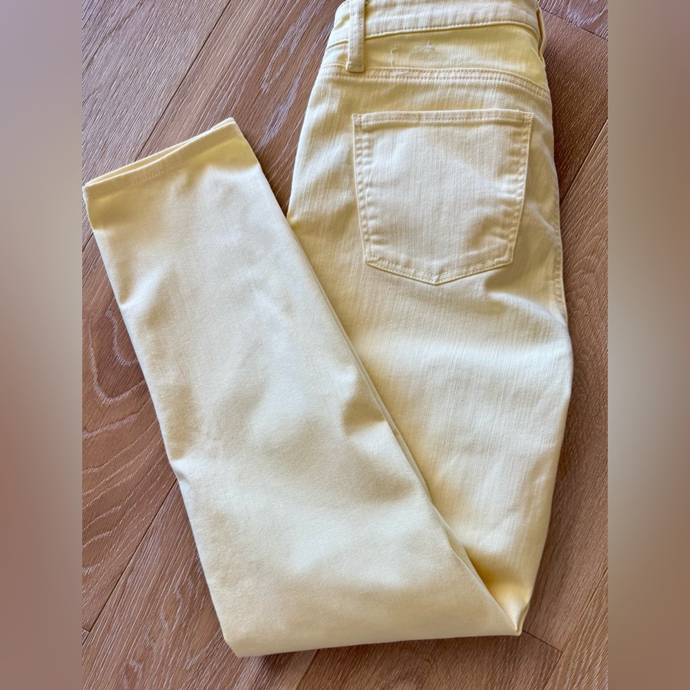 Talbots Women's Yellow Stretch Ankle Straight Leg Jeans